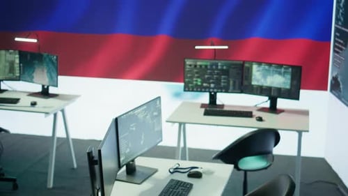 Un centre de commandement russe vide utilise du matériel de haute technologie pour diffuser de la désinformation