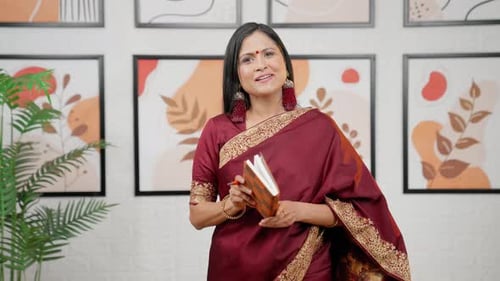 Indian woman teaching