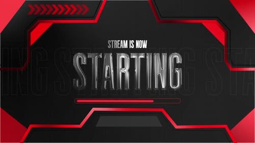 Twitch Stream Intro Overlay Animation With Red Theme