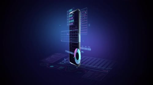 Phone and Animated Stock Infographics