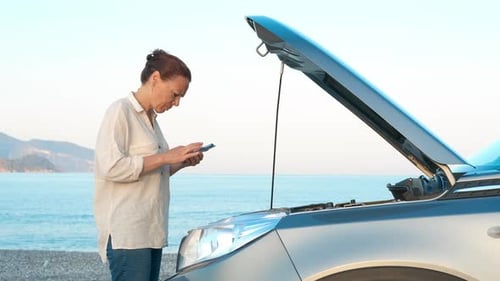 Call Help By Car on Beach