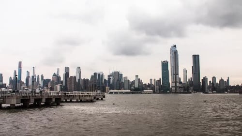 Time Lapse of the New York City Skyline Viewed from Across the River