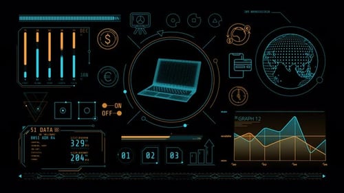 Infographic Animation On Alpha Channel About E-Payments And International Transfers 4K