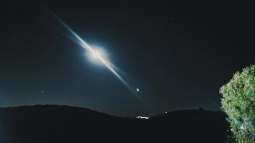Moving time lapse of moon in the sky