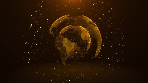 Global Network World Map Point Global Network Planet Earth Communication Network Technology