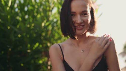 Beautiful Woman Enjoys Summer