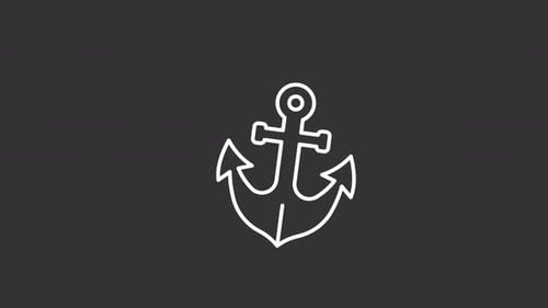 Minimalist Line Art Anchor Reveal Animation