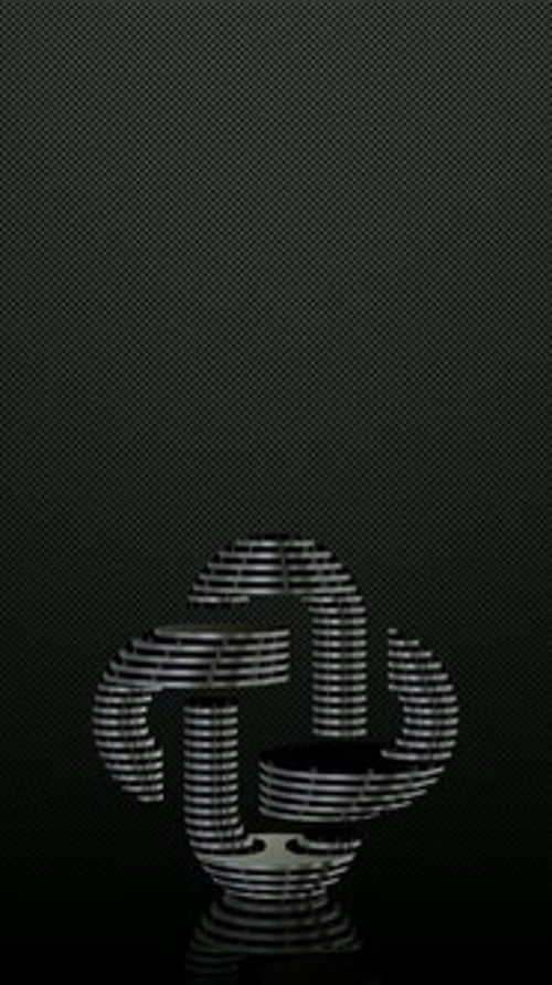 Vertical Background, Black and Silver Figure, Unique Design, Exclusive, Shape, 3D Render, Mirror