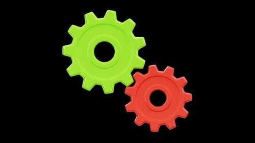 3D Animation of Cogs and Gears Mechanism | Alpha Channel