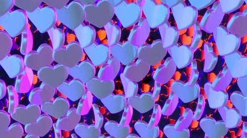 Objets 3D animés flottants abstraits tournant en apesanteur 02. 4с