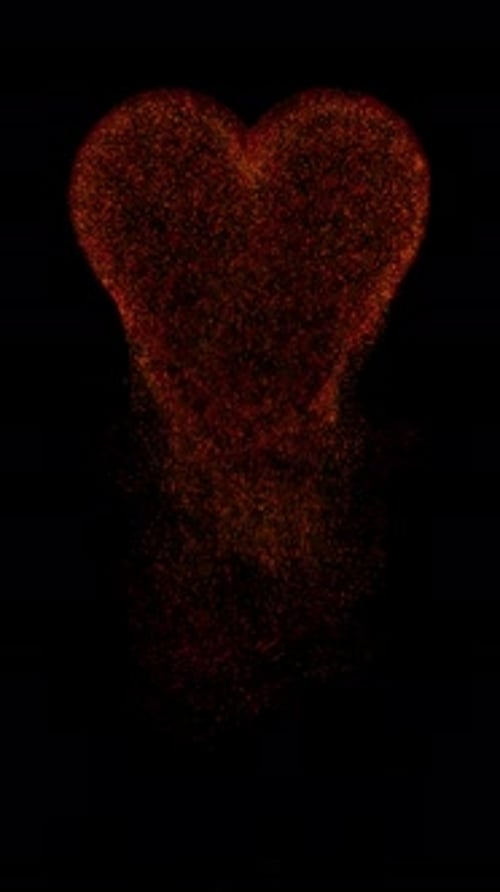 Pulsating Glowing Heart Particle Animation