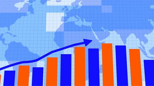 Business graph and success presentation