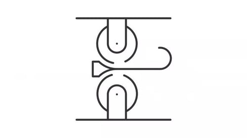 Animated metal rolling line icon