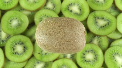 Fresh Kiwi Fruit Display, Close Up