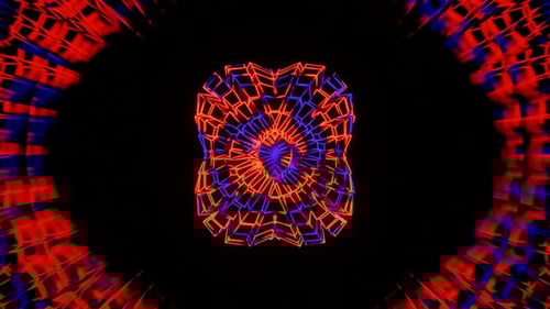 Kaleidoscope Blue And Orange Loop