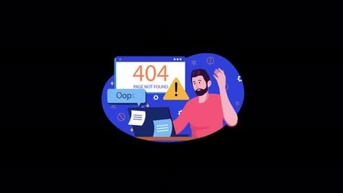 Illustration d'une personne frustrée confrontée à une erreur 404