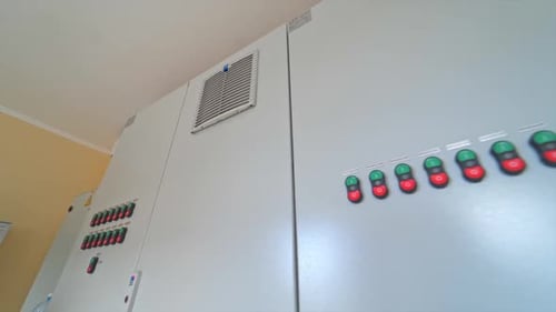Electrical Control Panel with Lights and Buttons