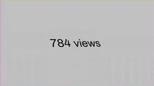 Digital Views Counter with Glitch Effect Animation