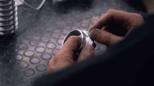 Technician Smooth Workpieces After Processing