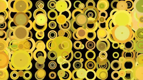 Abstract Golden Animated Circle Rings Video Loop Background – 4k Resolution Closeup Composition. Sea