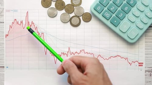 A Businessman Investor is Analyzing a Paper Graph of Bear Market
