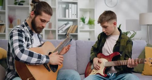 Acoustic Guitar Lesson for Teen in Home Setting
