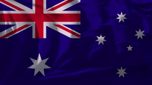 Waving Australian Flag Seamless Loop