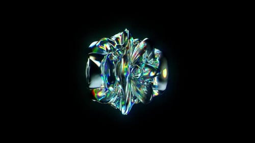 Irisierende verschobene 3D-Kugel