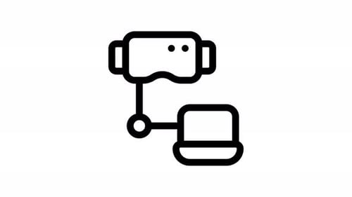 vr glasses line icon animation