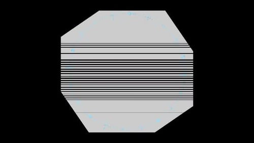 Collection d'interfaces : boucle principale continue d'une toile grise oscillante avec un anneau à l'intérieur duquel se trouve un horiz