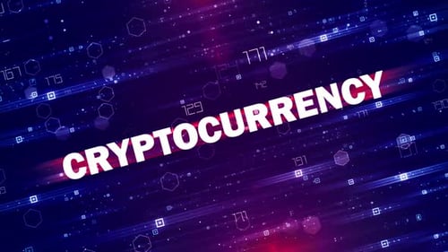 Futuristic Digital Cryptocurrency Title Animation Background