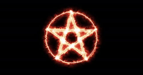 Brennendes Pentagramm