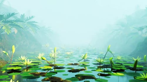 Water Lotus On Lake 03 HD