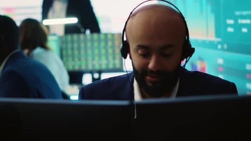 Management Associate Sharing Insight on Annual Statistics During a Call