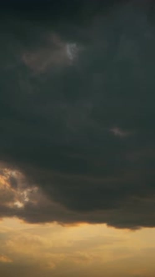 Trasition From Dark Warm Sunset