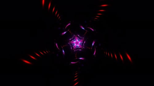 Las hipnóticas luces estroboscópicas crean un fascinante bucle VJ de neón