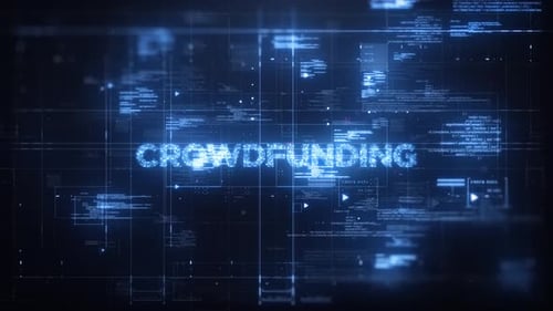 Crowdfunding Digital Text Reveal with Glitch Effect