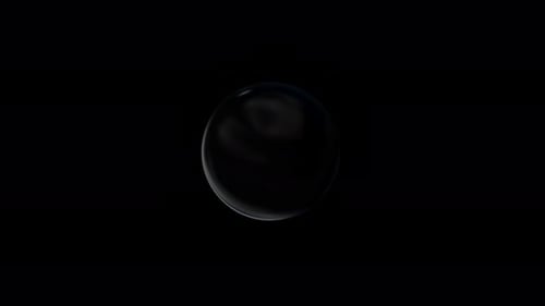 3d Transparent Rotating Glossy Capsule with Dispersion Effect Rainbow Colors Reflection Glass 3d