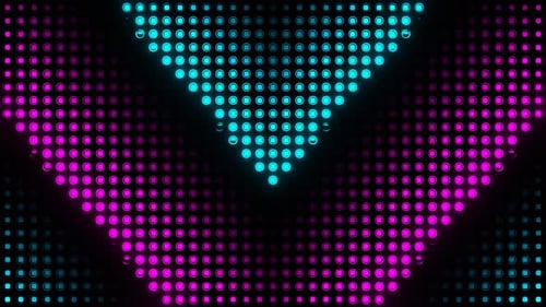 Pink And Cyan Circles Light Moving Background Vj Loop In 4K