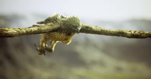 Majestic 3D Animated Eagle Flying Across Mountain Landscape