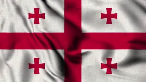 Realistic Waving Georgia Flag Loop