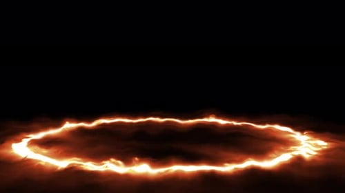 Abstract Glowing Energy Portal Loop