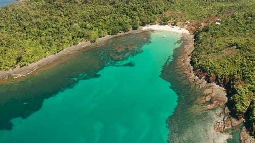 Tropical Island with Blue Lagoon