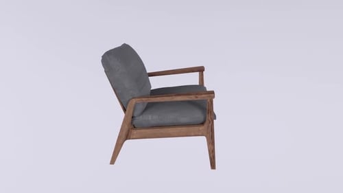 3D Rotating Modern Armchair for Product Showcase