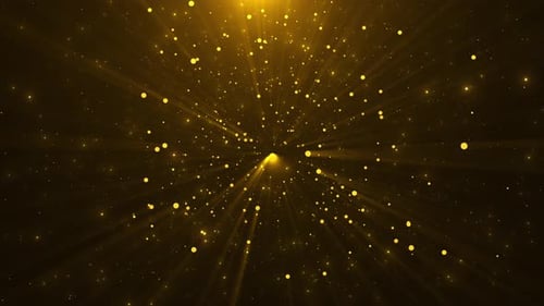 Golden Sparkle Light Rays Particles Animated Background Loop
