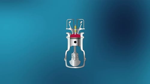 4 Strokes engine Piston Working with gas diesel combustion system