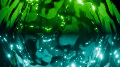 Rotating Abstract Art Vj Loop 4 K Hypnotic Music Background Animation Green Teal