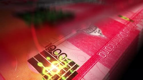 Dominican Peso money counting seamless loop