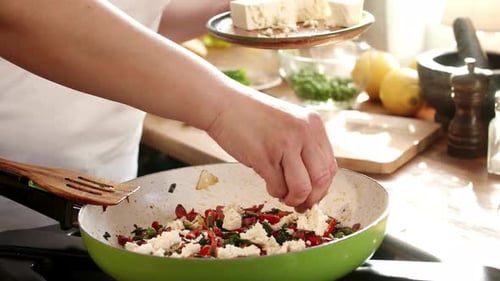 Chef Making Frittata