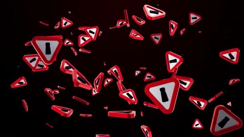 Animação de loop de fundo com ponto de exclamação